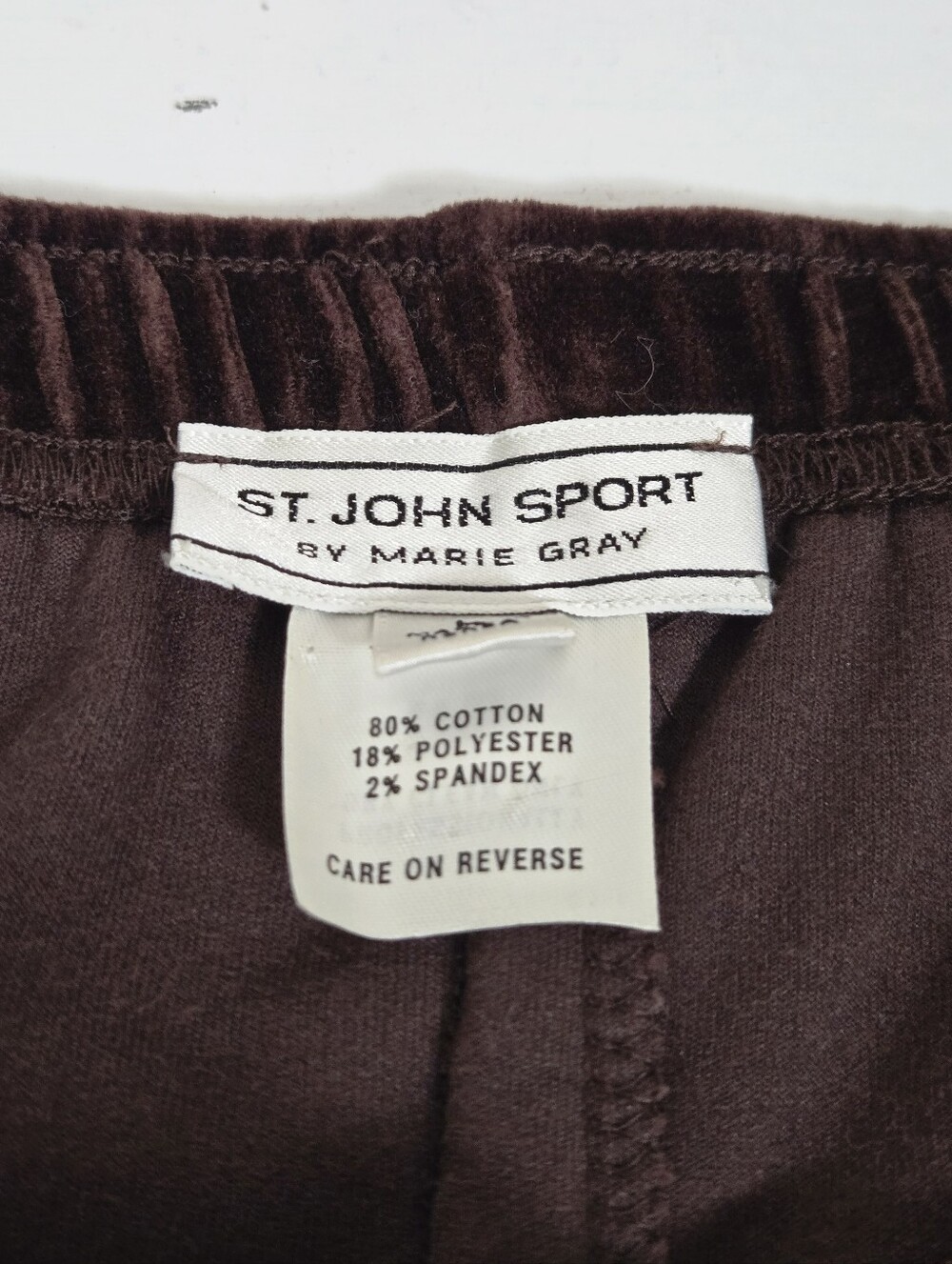 St. John Sport Brown Velour Y2K Wide-Leg Sweatpants, Size XL ~ EUC - Picture 11 of 12